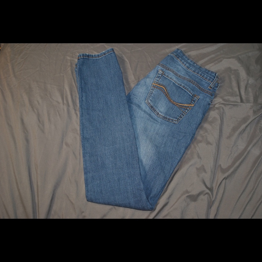 Straight legged jeans